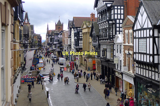 Photo 6"x4" Eastgate Street, Chester from the city wall Chester c2011