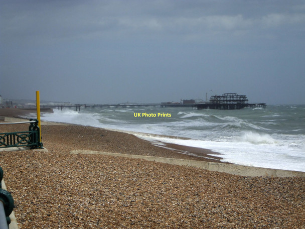 Photo 6"x4" Hove beach opposite Brunswick Square Hove c2007