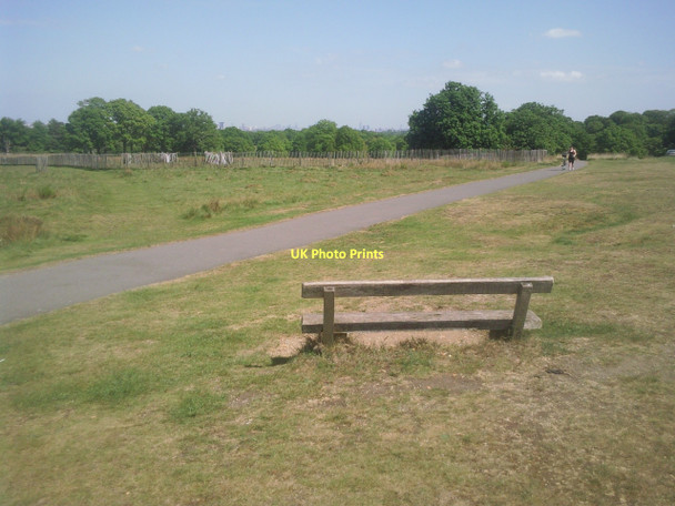 Photo 6"x4" Seat with a view, Richmond Park Richmond\/TQ1874 c2011