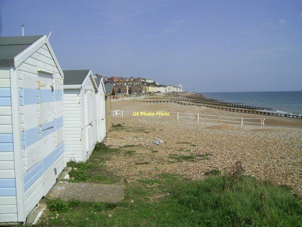 Photo 6"x4" Beach huts at West Marina, St. Leonards West Marina c2006