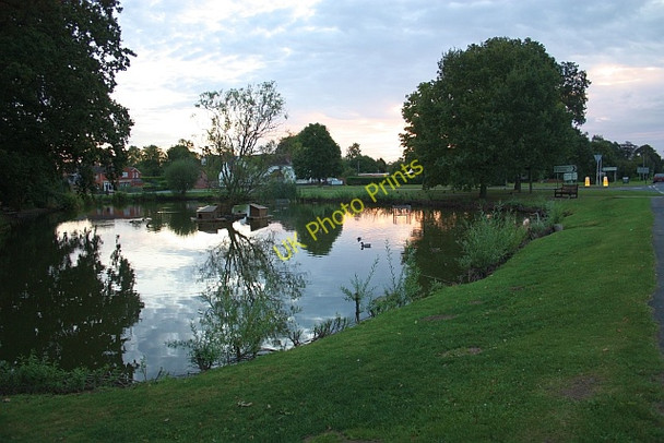 Photo 6"x4" The pond at Hanley Swan Crossroads Hanley Swan c2009
