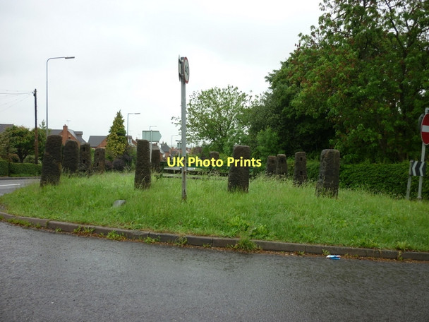 Photo 6"x4" A traffic island on the A518 with the B5013, Uttoxeter Uttoxeter c2011