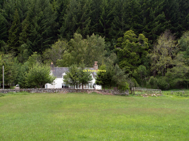Photo 6"x4" Field and house at Strathnacro Rychraggan c2011