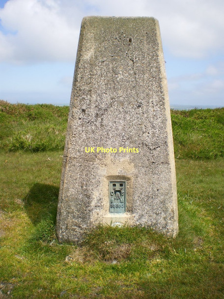 Photo 6"x4" Detail of trig on Carnedd Meibion-Owen Brynberian c2011