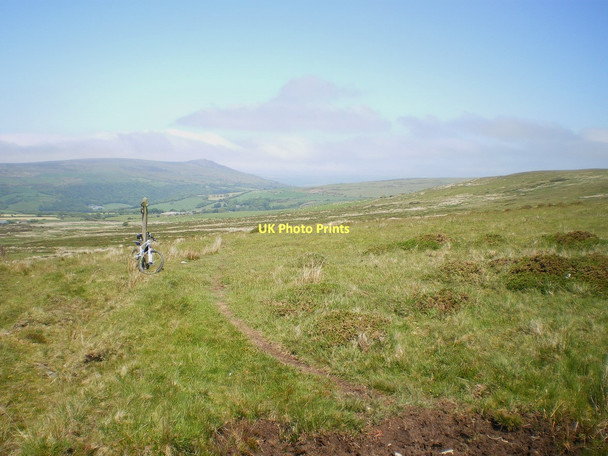 Photo 6"x4" Bridleway marker on the flank of Cerrig Lladron Greenway\/SN0630 c2011