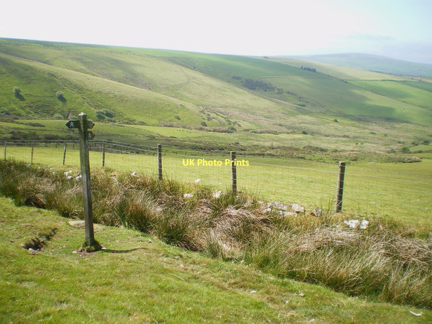 Photo 6"x4" Fingerpost in rough grazing land above the Afon Cwmau Greenway\/SN0630 c2011