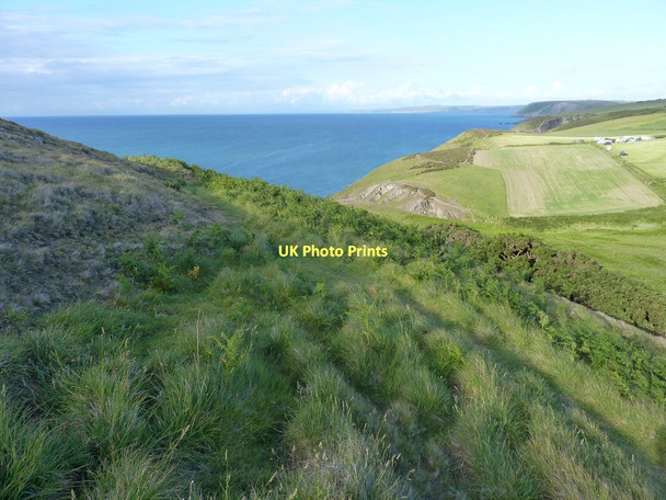 Photo 6"x4" Hillfort earthworks on the side of Foel y Mwnt Y Ferwig c2011