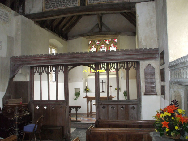 Photo 6"x4" Interior of St. Richard's, Burton, West Sussex Duncton c2009