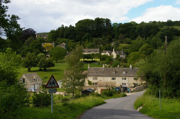 Photo 6"x4" Sheepscombe: looking from the Green down to the bridge Sheepscombe c2011