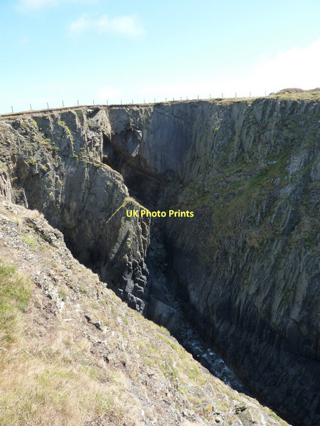 Photo 6"x4" Deep zawn in the cliffs at Gwbert Gwbert c2011