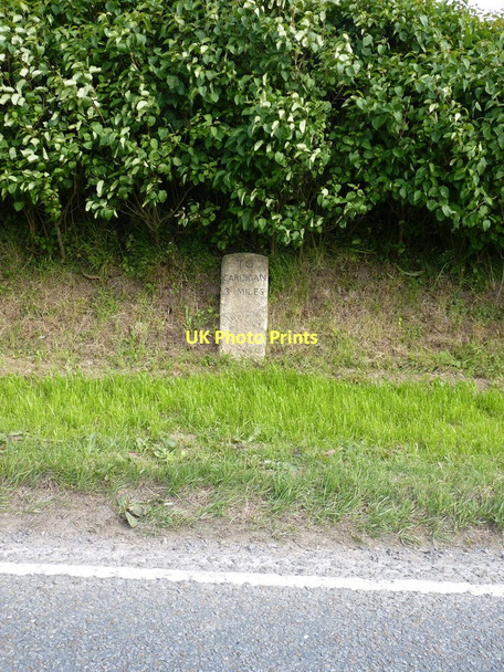 Photo 6"x4" The Penffynon milestone - detail Penparc\/SN2148 c2011