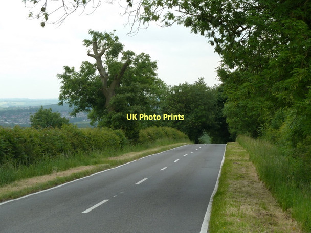 Photo 6"x4" Looking down Long Lane West Handley c2011