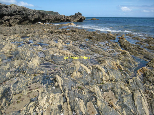 Photo 6"x4" Low tide in Woodcombe Sand East Prawle c2011