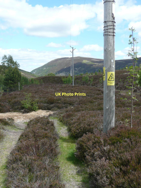 Photo 6"x4" Electricity poles  Druim na Feuraich c2011