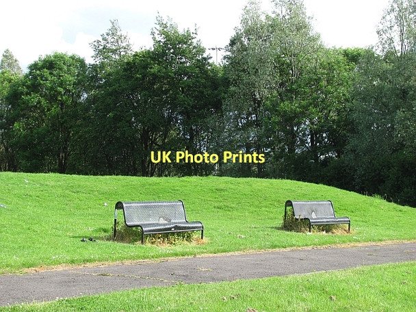 Photo 6"x4" Benches, Sighthill Park Glasgow c2011