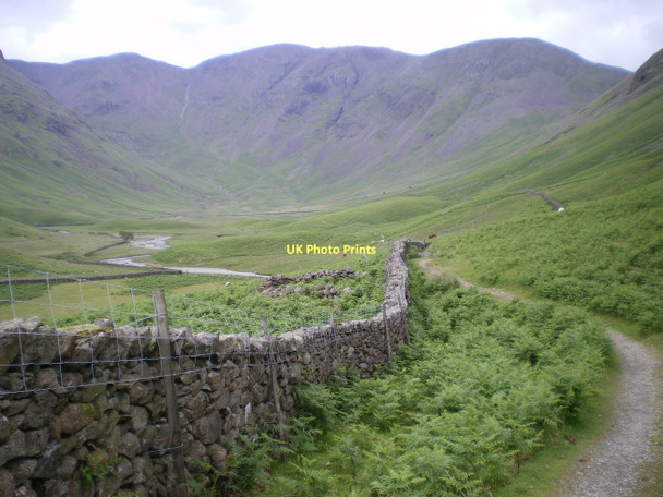 Photo 6"x4" Bridleway and drystone wall in Mosedale Wasdale Head\/NY1808 c2011