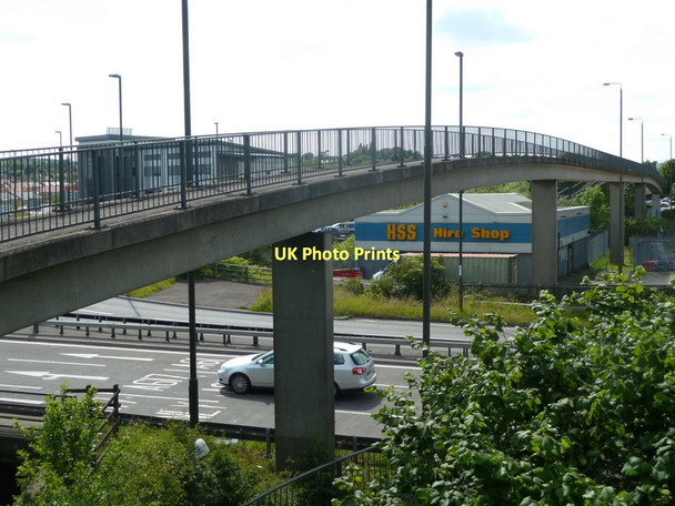 Photo 6"x4" Giant footbridge over the A61 and A617 Chesterfield\/SK3871 c2011