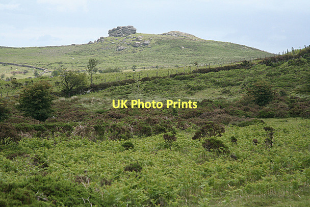Photo 6"x4" Ilsington: Saddle Tor Lewthorn Cross c2011