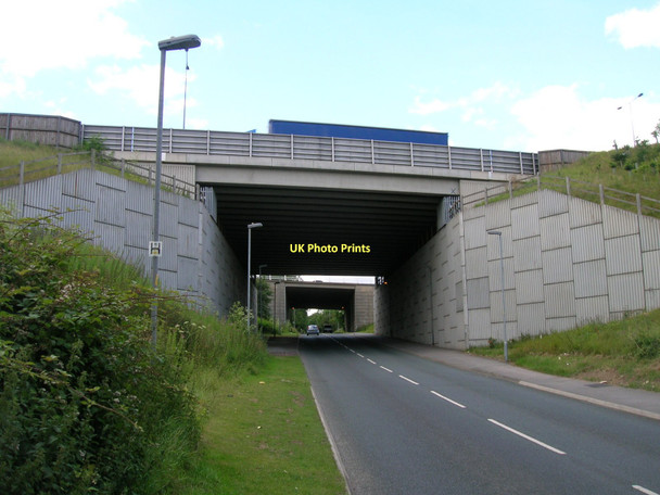 Photo 6"x4" Motorway bridge over Pontefract Road Knottingley c2011