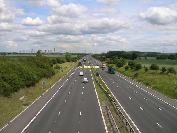 Photo 6"x4" M62 Eastbound from the bridge on Northfield Lane Knottingley c2011