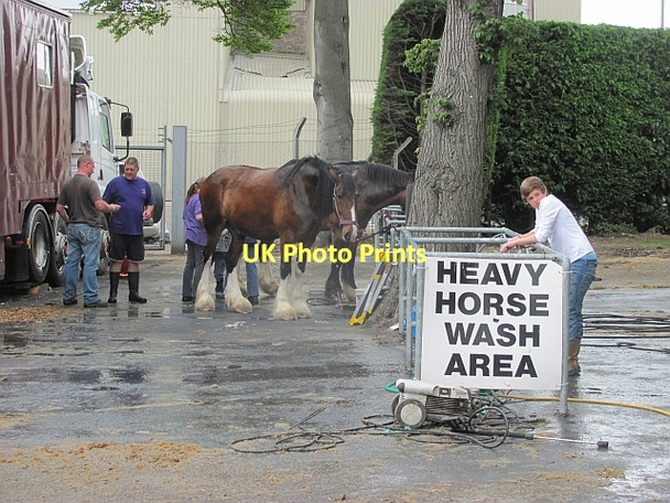 Photo 6"x4" Heavy Horse Wash Area Ratho Station c2011