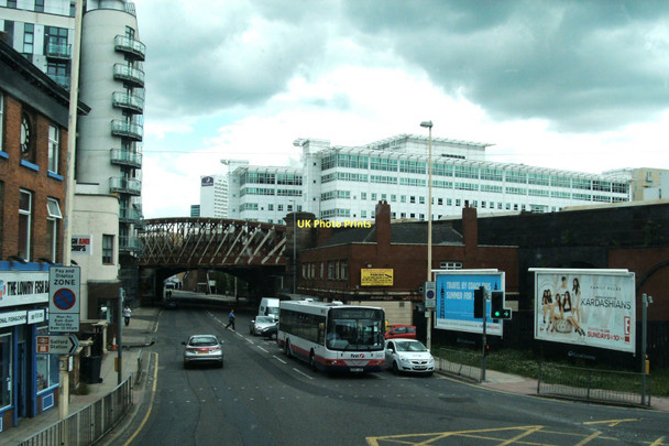 Photo 6"x4" Chapel Street at Salford Central Station Manchester c2011