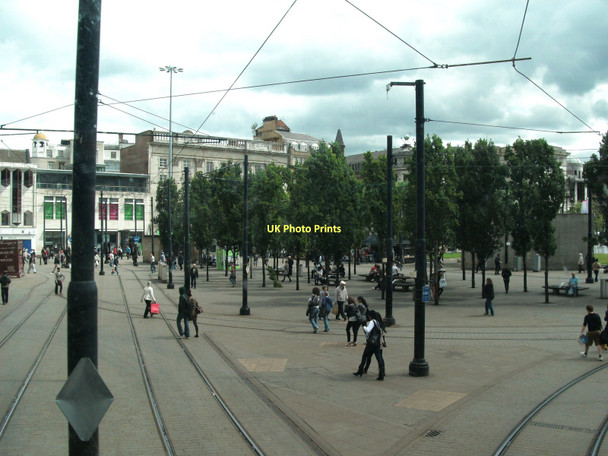 Photo 6"x4" Tramlines at Piccadilly Gardens Manchester c2011
