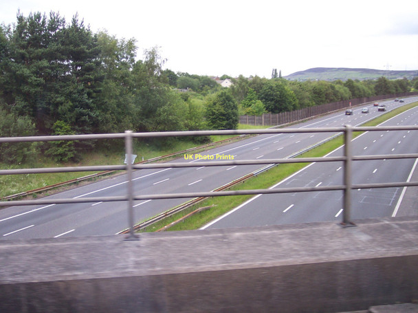 Photo 6"x4" M67 viewed from train near Godley Hyde\/SJ9494 c2011