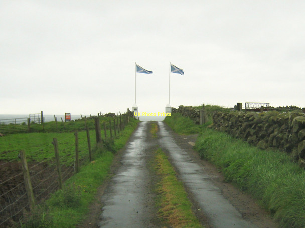Photo 6"x4" The gates at Corsewall Lighthouse Hotel St Columba's Well c2011