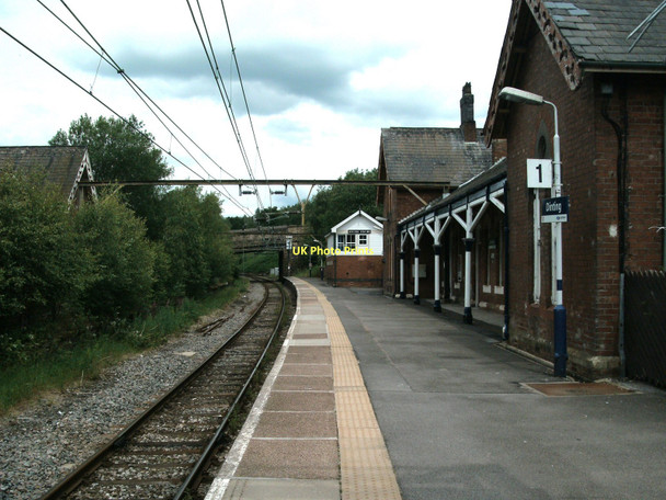 Photo 6"x4" Dinting signal box at Dinting station Glossop c2011