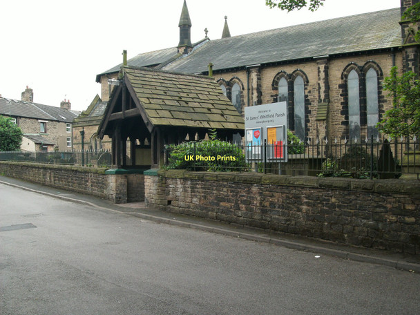 Photo 6"x4" Entrance to St. James' on Hollin Cross Lane Glossop c2011