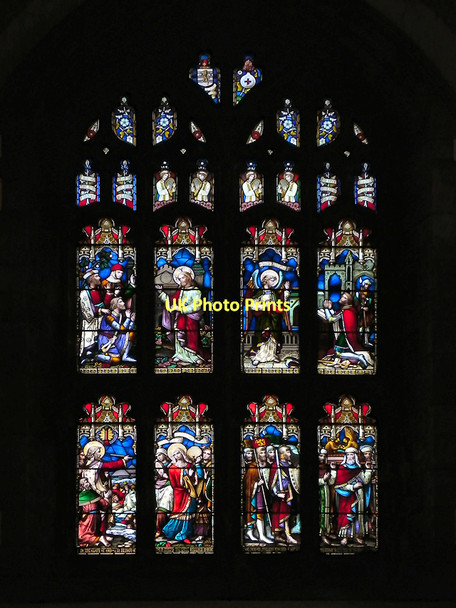 Photo 6"x4" St Mary's Parish Church, Stained Glass Window Barnard Castle c2011