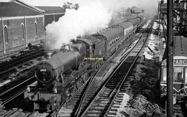 Photo 6"x4" Down express approaching Southall Southall c1961