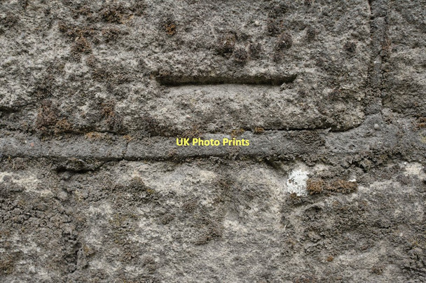Photo 6"x4" Cut Bench Mark, Station Road Wall Shipley\/SE1437 c2011