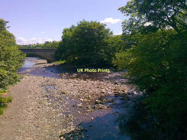 Photo 6"x4" Confluence of Hudeshope Beck and River Tees Middleton in Teesdale c2011
