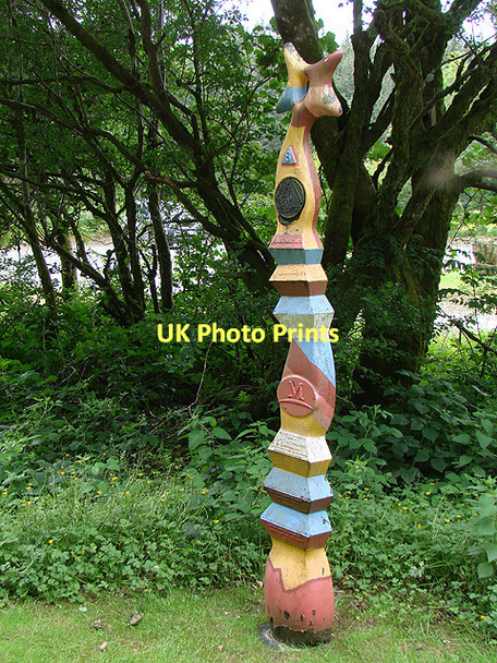Photo 6"x4" Millennium Milepost at Rhyd-y-Benwch Tynyrwtra\/SN8885 c2011
