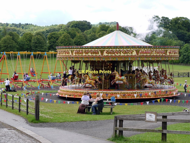 Photo 6"x4" Fairground, Beamish Museum Stanley\/NZ1952 c2011