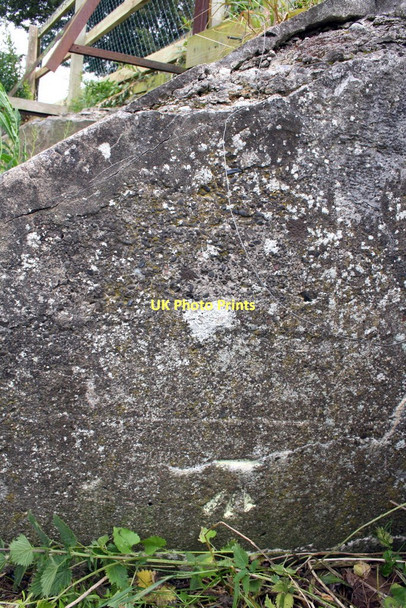 Photo 6"x4" Benchmark on footbridge support  in Botcherby Recreation Ground Carlisle c2011