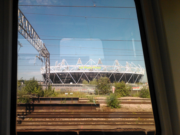 Photo 6"x4" View of the Olympic stadium from the DLR #2 Stratford\/TQ3884 c2011