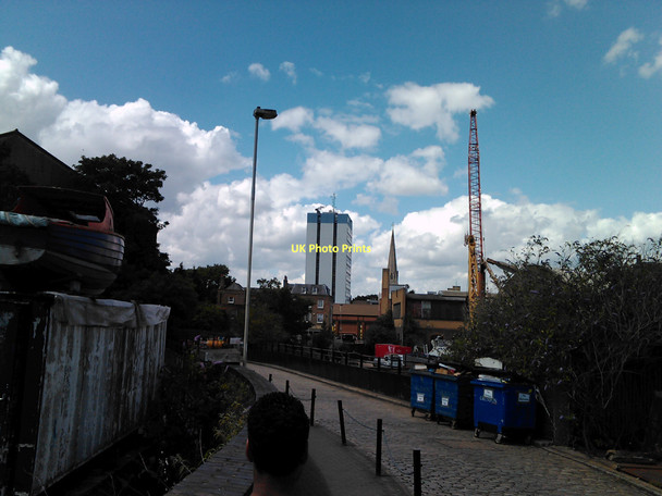 Photo 6"x4" View of Brentford Police Station tower from Dock Road Brentford c2011
