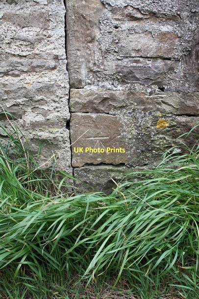 Photo 6"x4" Benchmark on barn opposite Gibbs Hall Cowgill\/SD7587 c2011