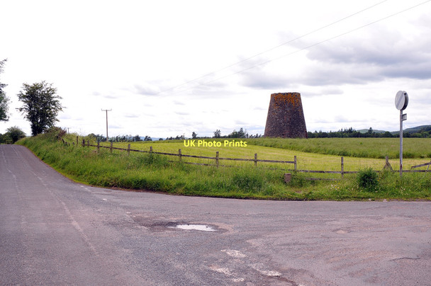 Photo 6"x4" Windmill remains and road junction near Duncow Auchencairn\/NX9784 c2011