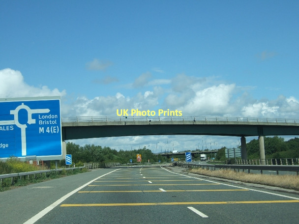 Photo 6"x4" M49 approaching M4 junction Redwick\/ST5485 c2011