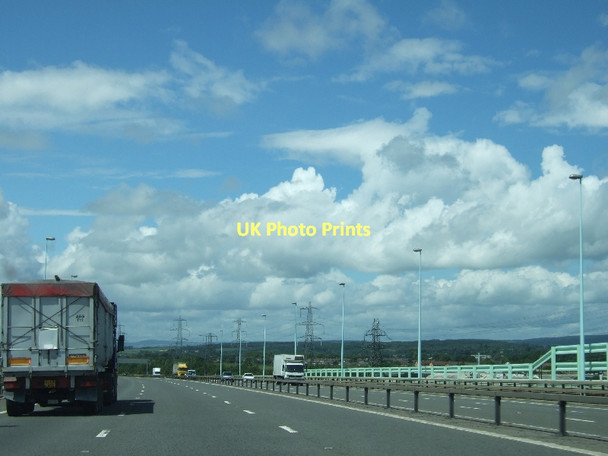 Photo 6"x4" M4 entering Wales Deepweir c2011