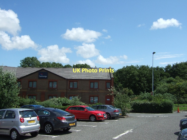 Photo 6"x4" Motel at Magor services and carpark Knollbury\/ST4388 c2011