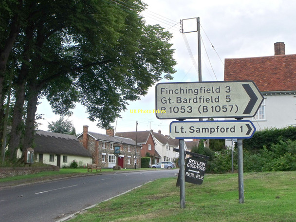 Photo 6"x4" Road signs at Great Sampford, Essex Great Sampford c2011