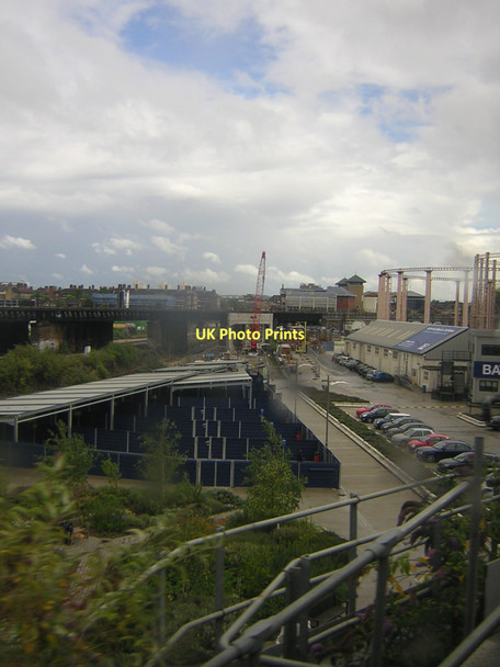 Photo 6"x4" Battersea: Dogs' and Cats' Home grounds, from the train Westminster c2011