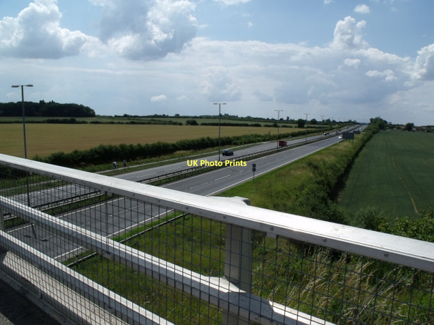 Photo 6"x4" A46 Fosse Way towards Newark Thorpe on the Hill\/SK9065 c2011