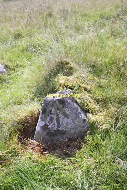 Photo 6"x4" Benchmarked rock beside track about 700m south of Blindbeck Bridge Barbon c2011