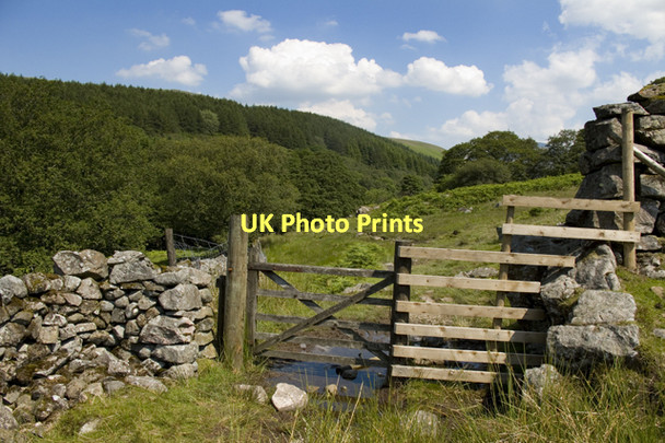 Photo 6"x4" Gate on footpath from Miterdale to Burnmoor tarn Boot c2011